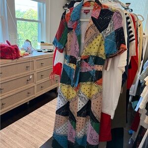 STAUD Multicolor Patchwork Women's Coat